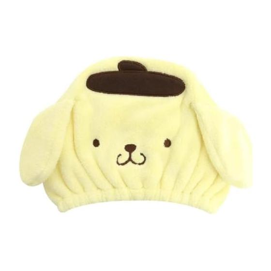 Шапочка-полотенце Sanrio Pompompurin Пушистая для ванны Взрослые Девочки Мальчики Дети Дети Бассейн Шапочка-полотенце Полотенце для сушки волос Персонаж