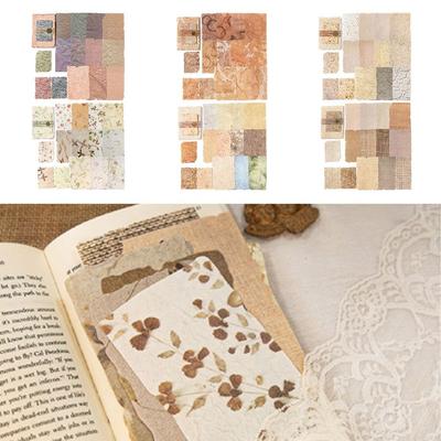 28PCS Multicolor Scrapbooking Paper DIY Floral Scrapbooking Collage Materials Crafts Handmade Reliefs Texture Paper