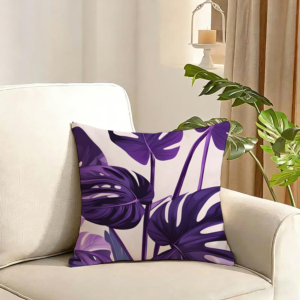 Cool Summer Prints Cushion Cover Reversible Plush Pillow Cover Soft Fluffy Home Decor for Sofa Bedroom
