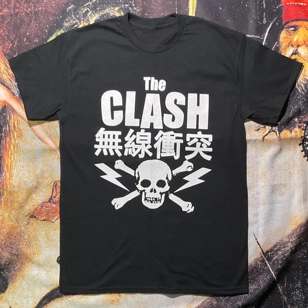 New Popular The Clash Skull Cotton Black S-5XL T-Shirt LL112