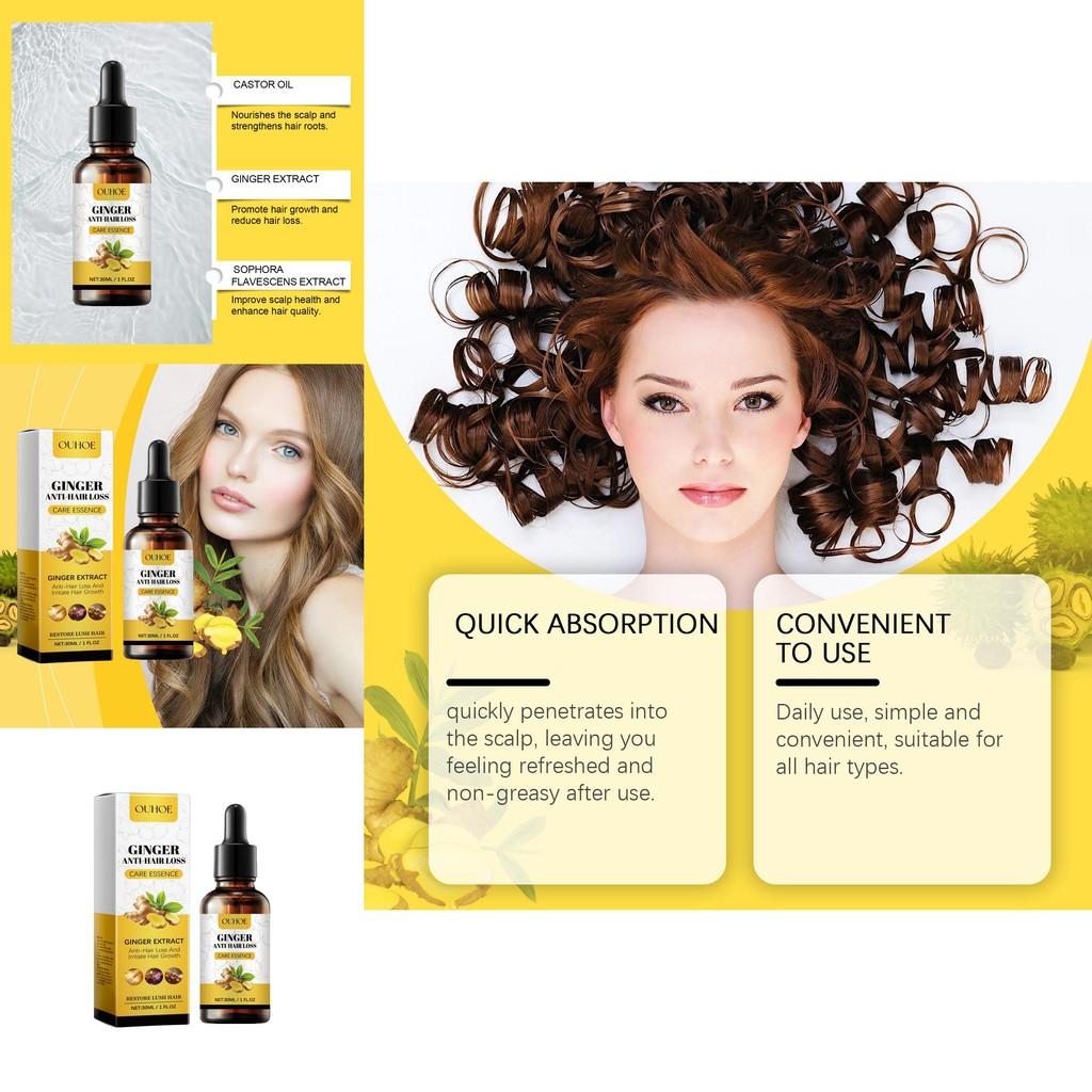 Ouhoe Ginger Hair Care Oil Nourishing Botanical Essence For Healthy Shiny Hair And Scalp