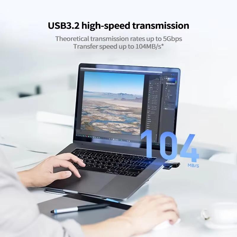 Lexar Card Reader USB 3.2 Gen1 Multi-Card Dual-Slot 2 In 1 USB-A Card Reader High Speed Original 2 In 1 Dual Card Slot For SD TF Micro Sd Memory Card