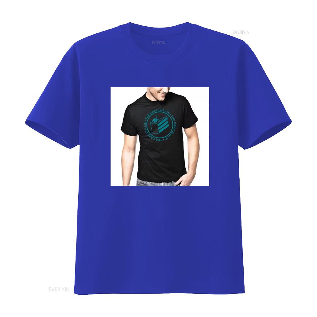 The Cake Is A Lie Portal Glados Geek Gamer Nerd Sayings Funny T Shirt For Unisex Vintage Stylish Graphic Unisex Breathable