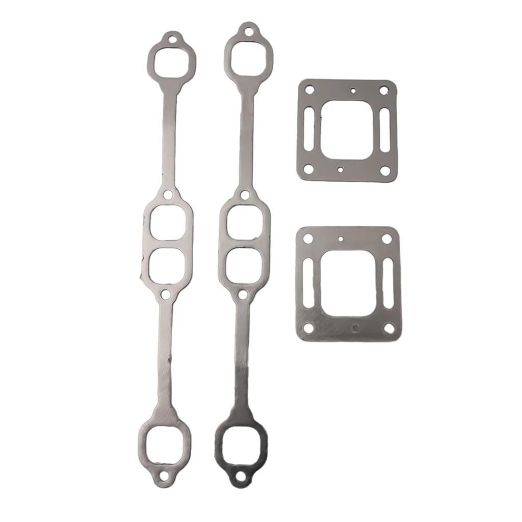 Exhaust Gasket Manifold Block To Manifold Gaskets For Mercruiser 5.0 And 5.7 Engines 1980 To 2002 With Center Rise Manifolding
