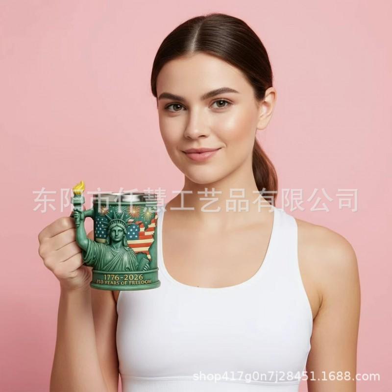 American Statue Of Liberty Torch Mug 304 Stainless Steel Water Cup
