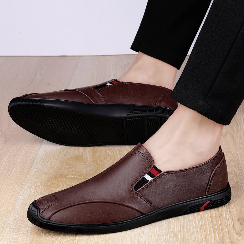 Brand New Top Layer Cowhide Business Casual Leather Shoes Men's Fashion Outdoor Comfort Breathability Low Top Driving Men Shoes