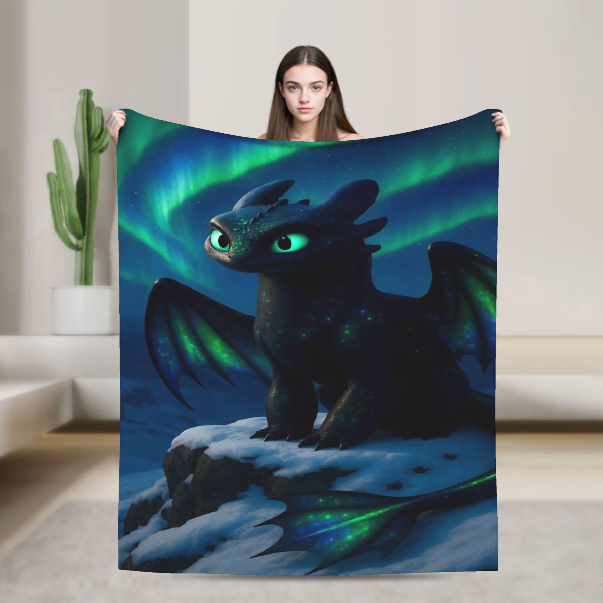 

Cartoon cute T-Toothless Flannel Blanket Winter Super Warm Throw Blanket for Child Outdoor Novelty Bedspread Sofa Bed Cover 30x40in