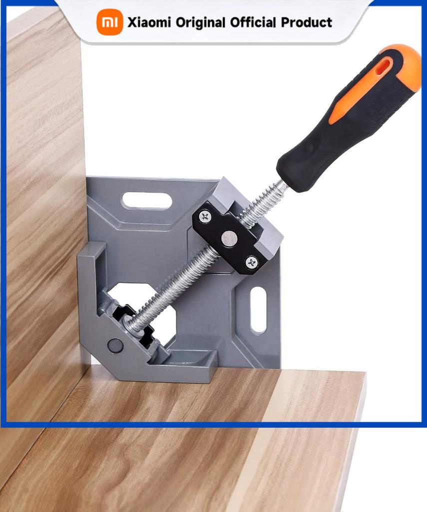 Xiaomi Aluminum Alloy Wood Working Jigs Photo Frame 90 Degrees Angle Clamp Single Handle Adjustable Swing Jaw for Welding Woodworking