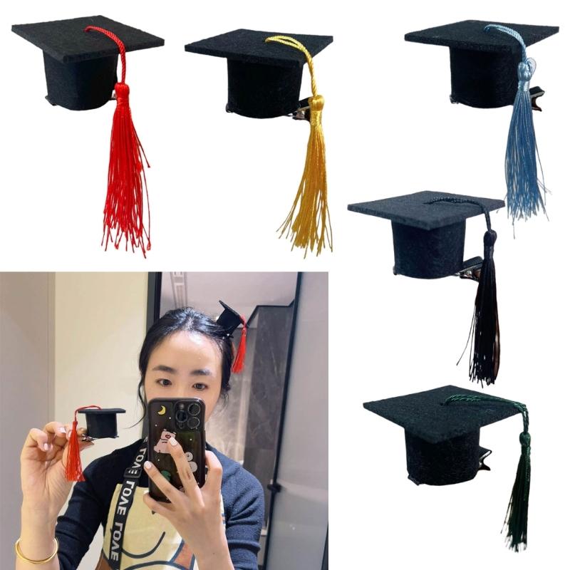 Stylish Graduation Hat Hair Clip Accessory Easy To Use Hair Clip Personalized Duckbill Clip for Headwear Enthusiasts