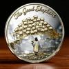 Thou Art with Me Faith Commemorative Coin Jesus The Good Shepherd Protecting Lamb from Wolves Pocket Token Psalm 23:4 Faith Challenge Coin Religious