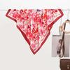Women S Printed Silk Like Small Scarf 70cm Versatile Fashion Travel Sun Protection