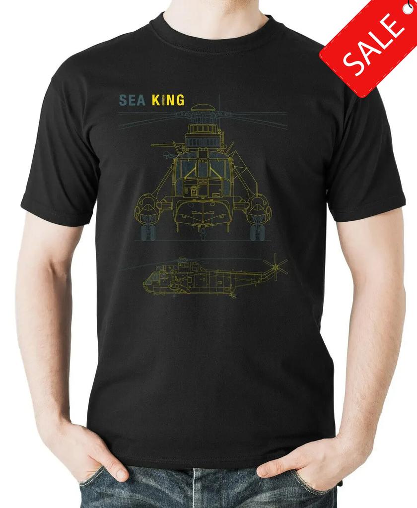 Westland WS61 Sea King Helicopters TShirt 100 Cotton ONeck Short Sleeve Summer Casual Mens Tshirt Streetwear