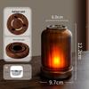 Solid Wood Glass Atmosphere Lamp & Candle Holder with High Transparency Incense Burner for Wax