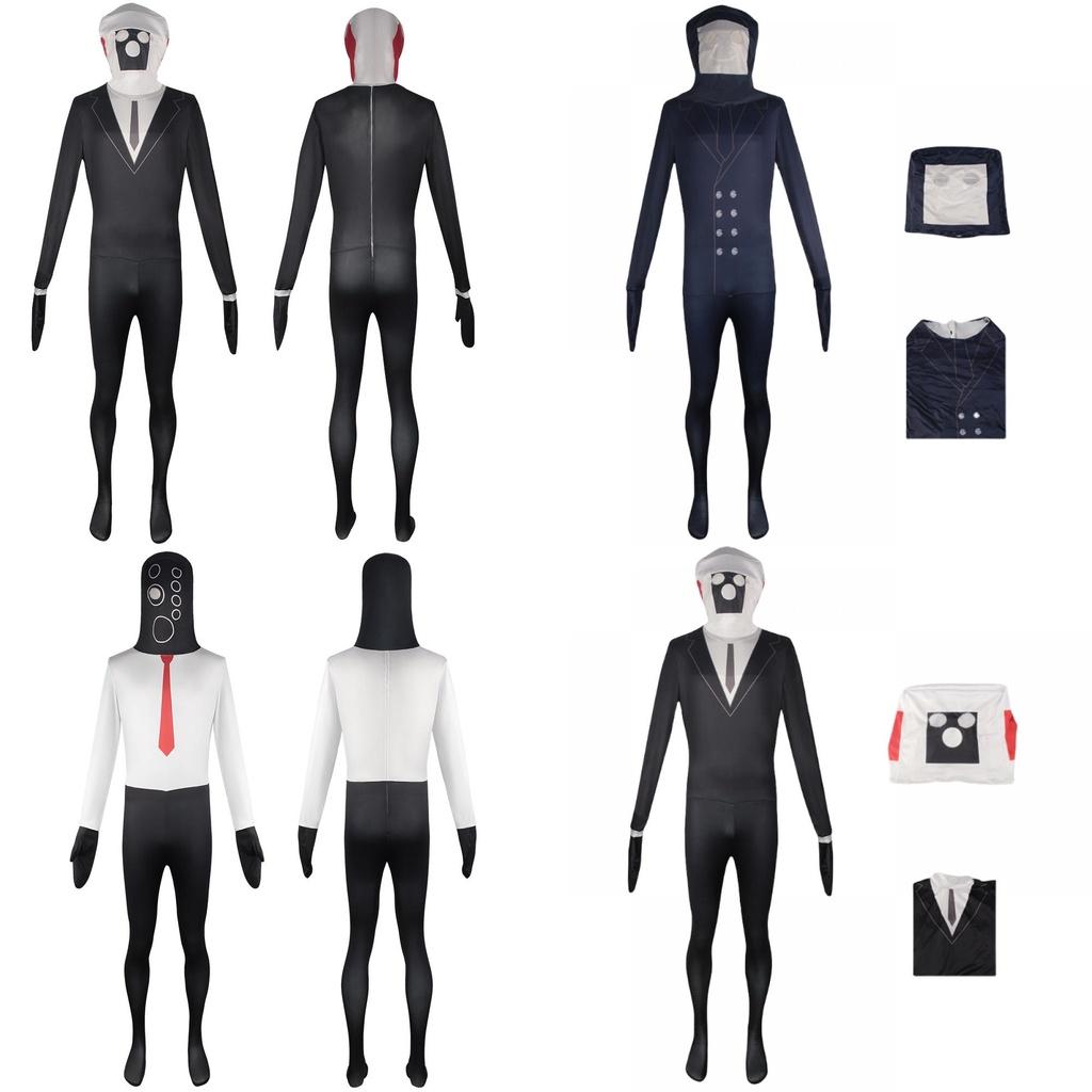 Halloweenský Skibidi Toilet Hra Cosplay Kostým Kombinéza Unisex Bavlna Různé Velikosti
