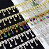 10Yards Rhinestone Fringe Trim Sparkle Diamond Rhinestone Tassel Chain Crystal Belt Clothing Bag DIY Wedding Decoration Gift