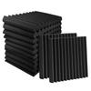 1/12Pcs 30x30x2.5cm Soundproofing Foam Triangular Groove Wedge Foam Tile Acoustic Foam Board