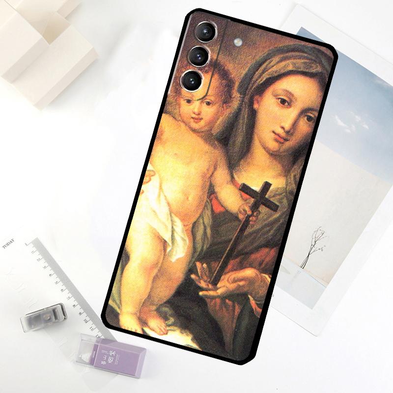 Jungfrau Maria Hoffnung Religiöse Kunst Handyhülle Für Samsung Galaxy S25 S24 S23 S22 S21 S20 S26 Ultra S10 Plus S23 FE S25 FE Hülle