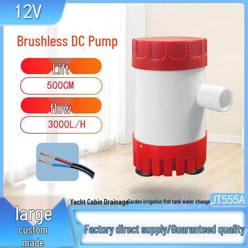 12V/24V DC Submersible Bilge Pump for Yachts and Marine Sewage