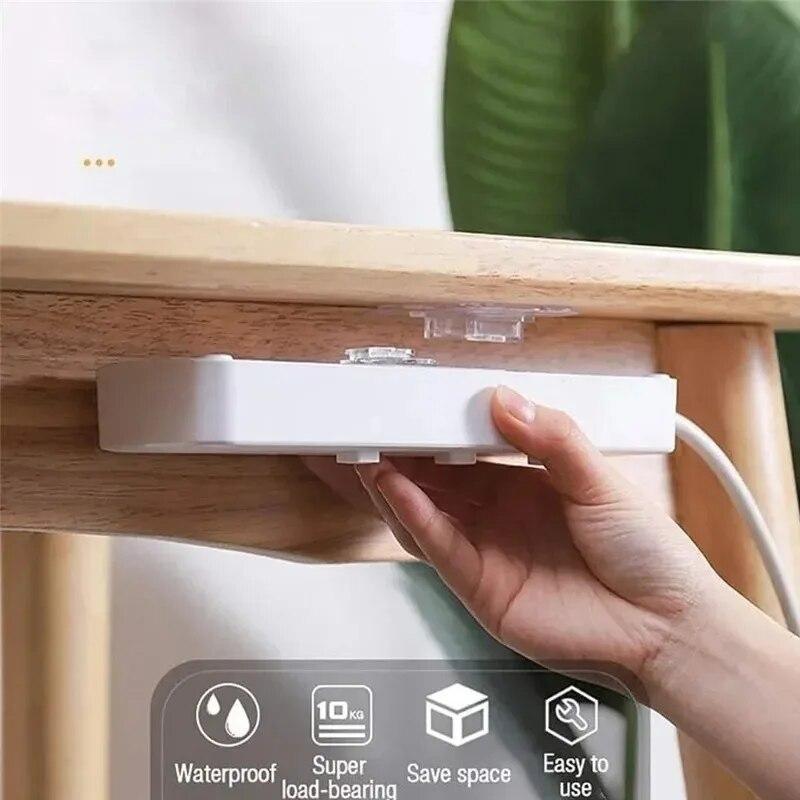 Ganci da parete con fibbia autoadesiva, ganci trasparenti, supporto a ventosa per cucina e bagno