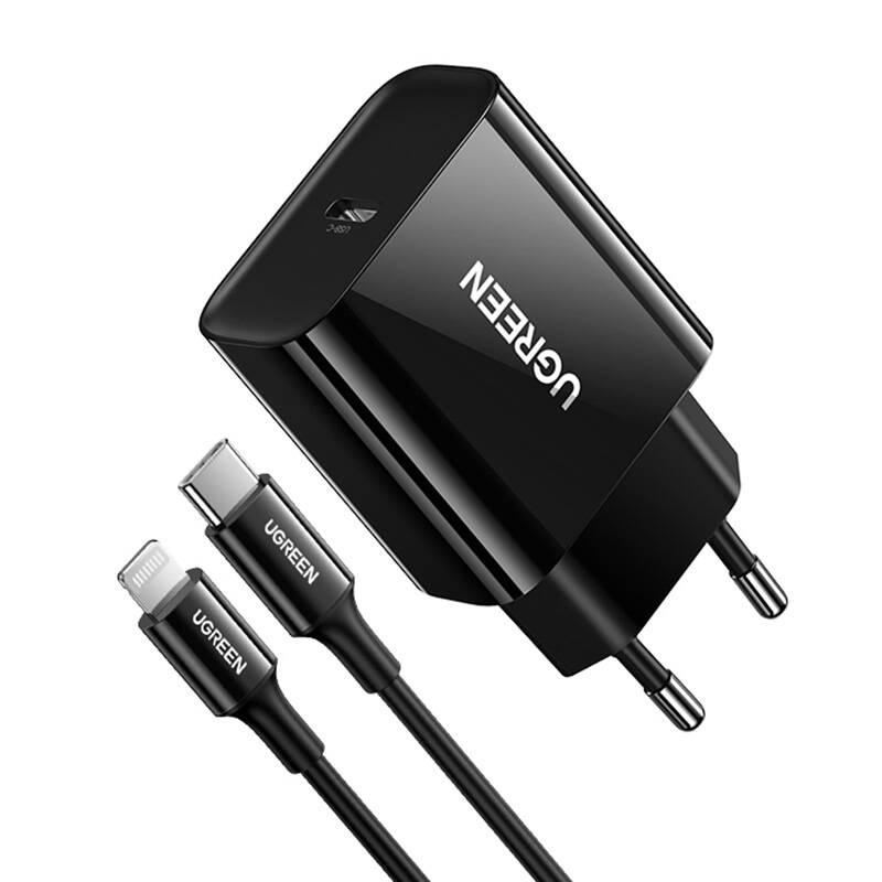 Network Charger Eu Ugreen Cd137 Usb-C, 20W, Pd3.0 (Black)