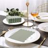 100 Sheets of 10-Inch Green Cocktail Napkins,Wavy Edge Napkins, Sage Green Thick Paper Napkins, Disposable Party Napkins