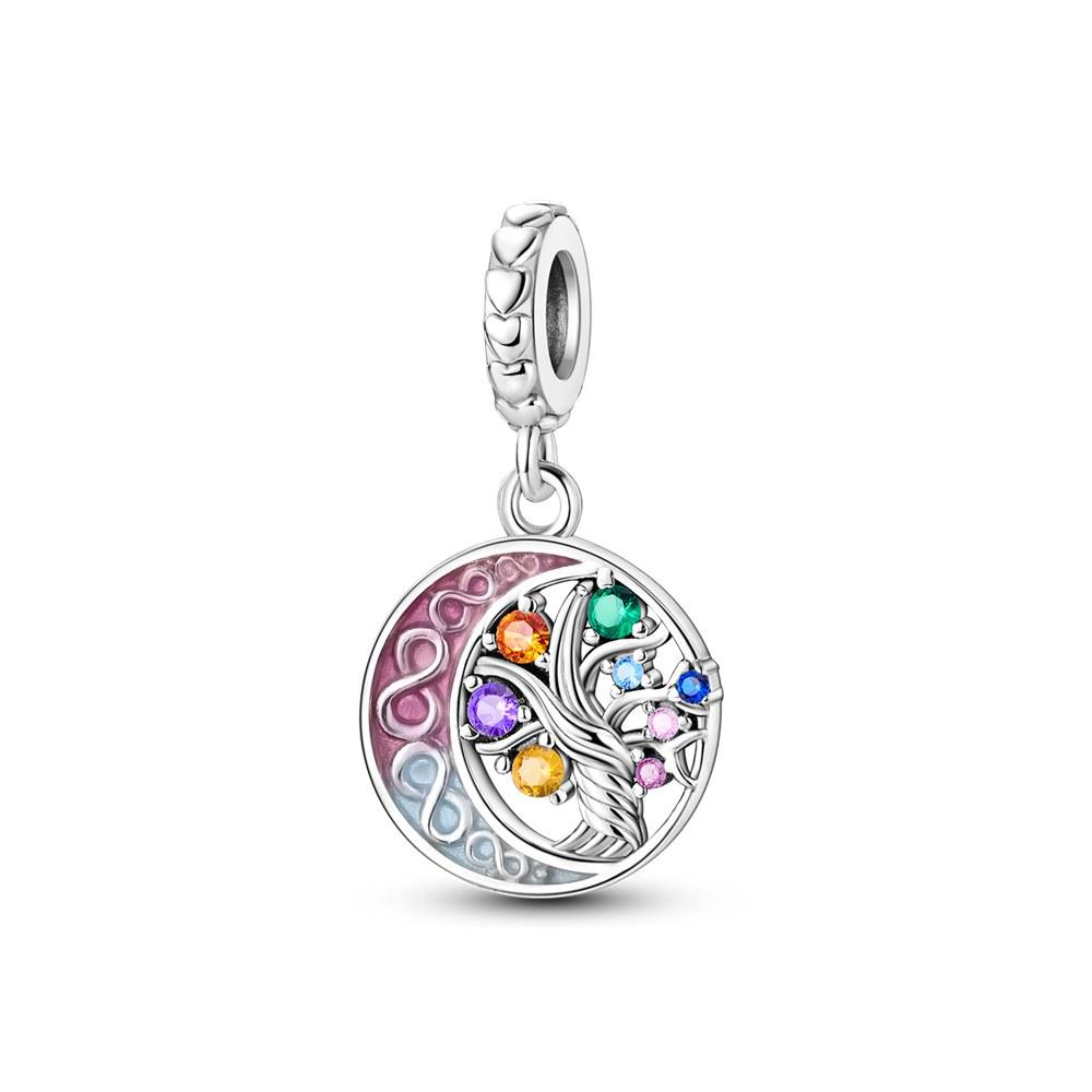 Moon Life Tree Pendant Copper Colors For Charms Copper Colors Original Bracelet For Jewelry Making