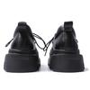 Fashion 2024 Spring Autumn New weave British Style Heightening Effect Leather Shoes For Women Solid Black Business Causal Dress Fashion