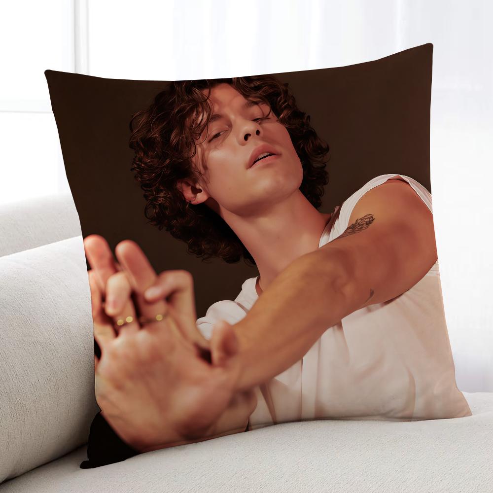 

Singer SShawnES MMendesES cushion cover Home Bedding Sofa living Room pillowcase Simple Soft Skin Cushion Cover Party Gift 30x30cm