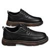 Autumn British business dress casual leather shoes black groom wedding heightening big head trendy shoes