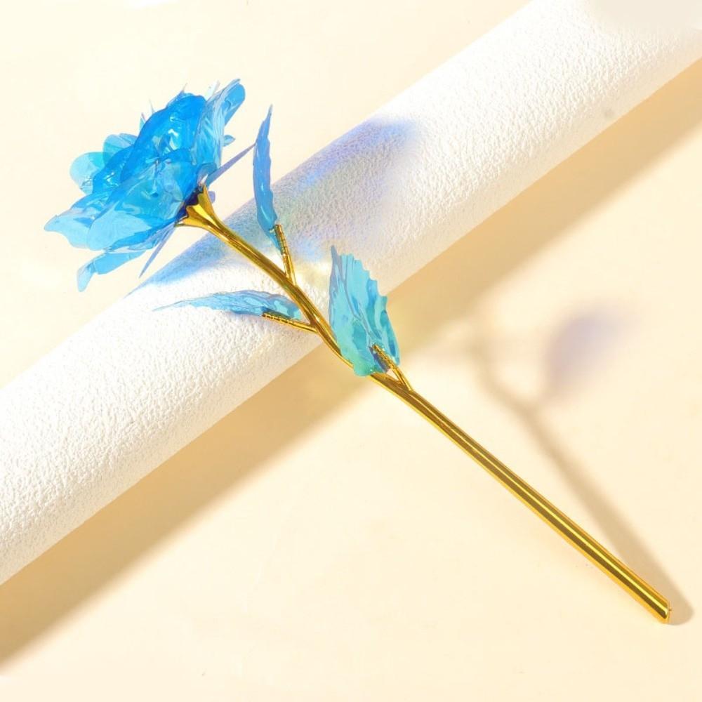 Colorful Gold Foil Rose Flower Handcrafted Artificial Crystal Flower Party Decoration