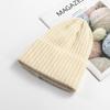 Autumn Winter Knitted Hat Women's Fashion Cotton Cashmere Korean Edition Warm Knitted Hat Solid Color Flanged Men's Hoodie Customized Trendy