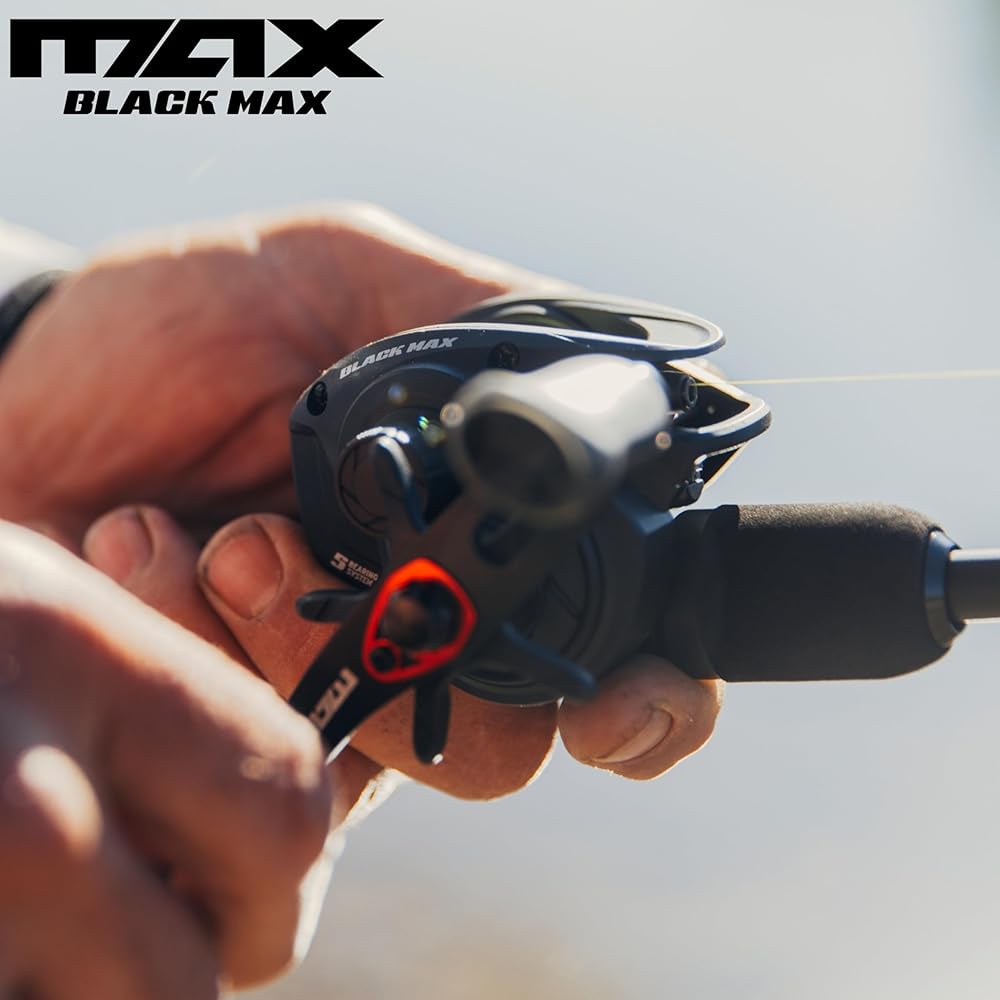 Abu Garcia Blackmax-L Low Profile Baitcasting Reel for Bass and Saltwater Fishing