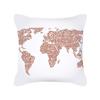 Ins Nordic Style Rose Gold Pink Geometric Square Pillow Cushion Cover