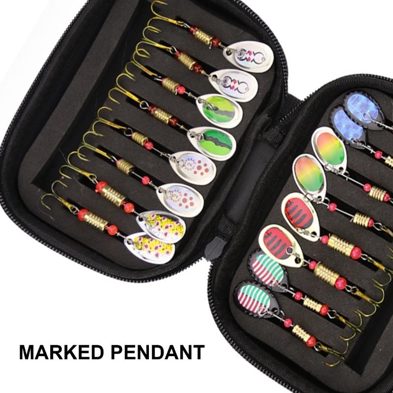 16 Stück Spinnerbaits Angelköder Metallköder Künstlicher Spinnerbait für Hechtköder Forellenköder