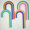 Versatile Rainbow Arch Cake Topper: Colorful Cartoon Forest Style Red Pink Rubber Ornament