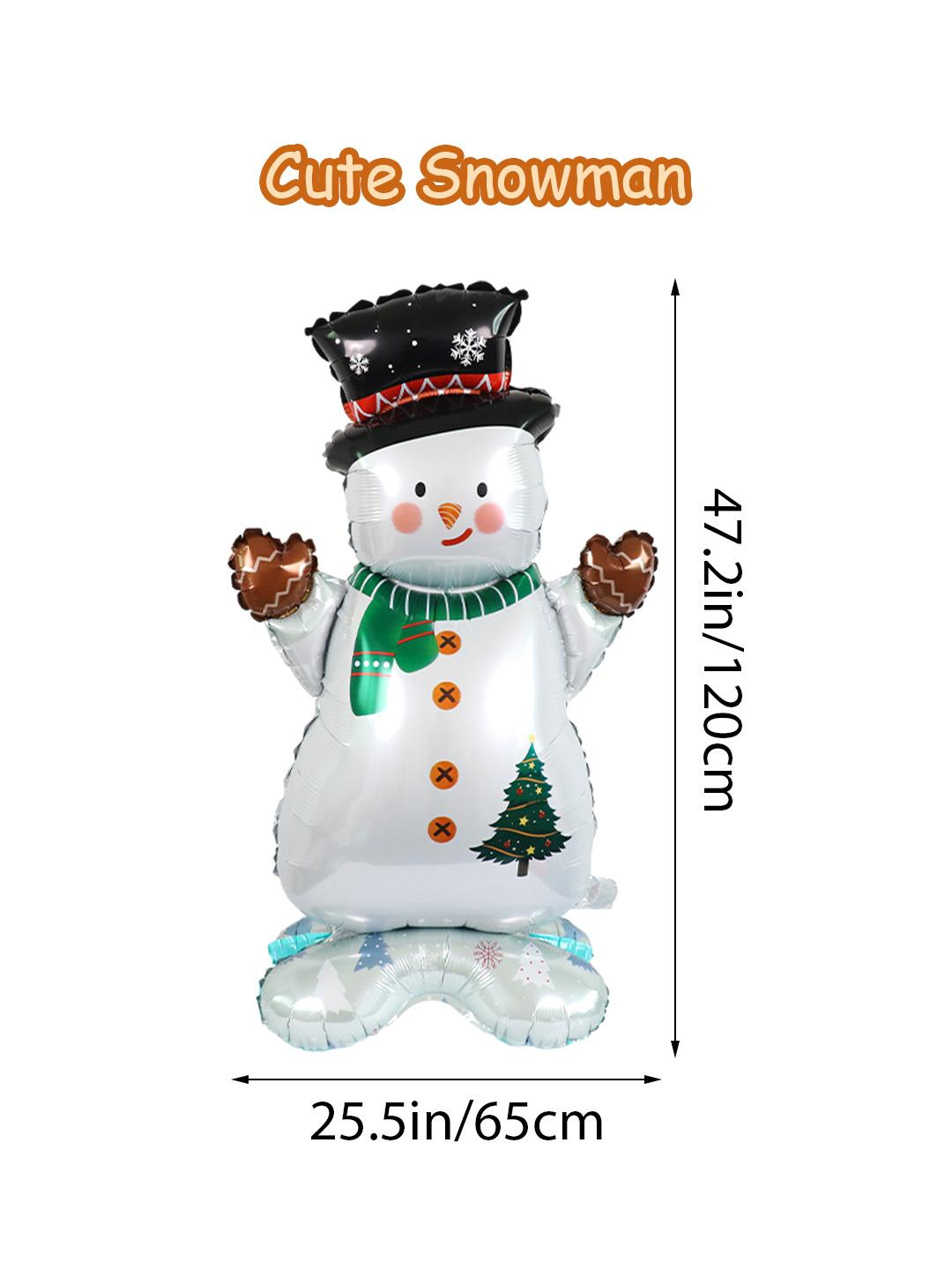 

Різдвяна підставка Фольговані повітряні кулі, прикраса Санта-Клауса, сніговика, різдвяний вечір, новорічні прикраси для вечірок Other