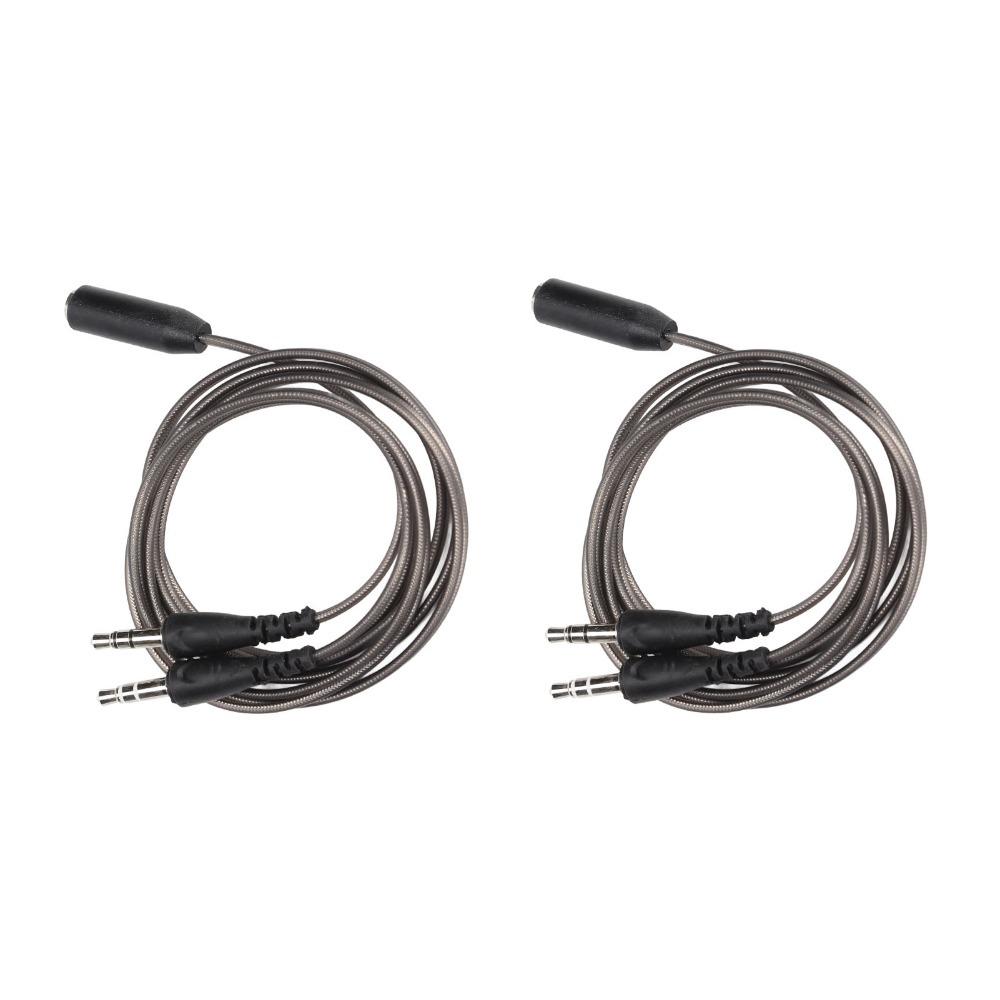 2PCS HiFi Stereo Headphone Splitter Noise Reduction Mic Earphone Splitter  for PC