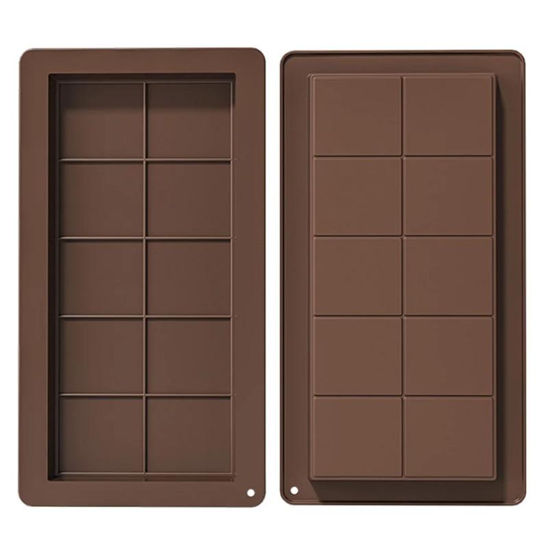 Chocolate Bar Molds Silicone - Dubai Chocolate Mold, Break Apart Protein Wax Melt Mould, DIY Cake Biscuit Baking Tool