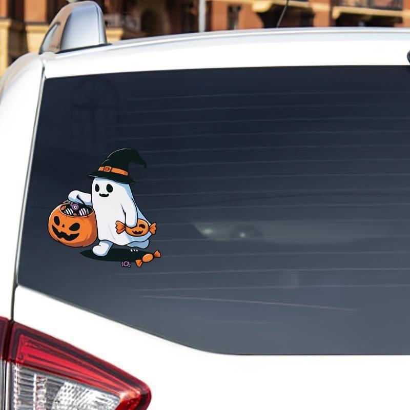 Ghost & Pumpkin Halloween Candy Stickers for Cars, Motorcycles, & Notebooks