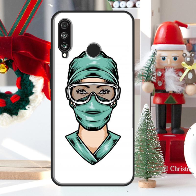 Cartoon Medicine Doctor Nurse For Huawei Nova 9 10 SE 11 Pro Y60 Y70 Y90 Y61 Y91 Y72 Y73 12i 11i 8i P20 P30 P40 Lite Case