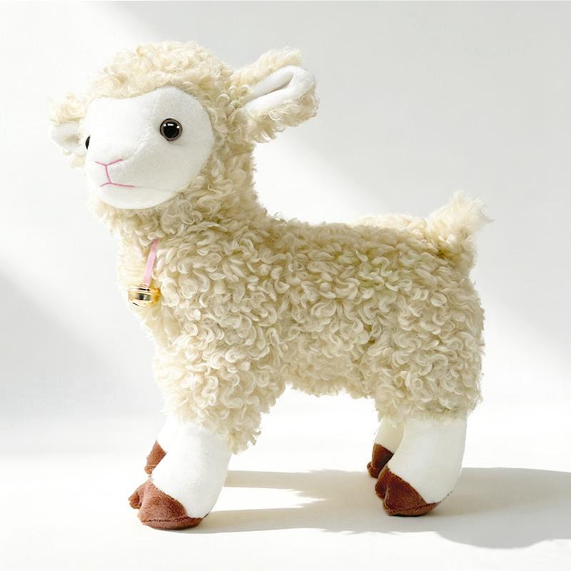 Realistisch 3036Cm Lam Knuffel met Bel Zacht Dierlijk Poppetje Levensgetrouw Schaap Kawaii Kerstcadeau Speelmaatje Kamerdecoratie