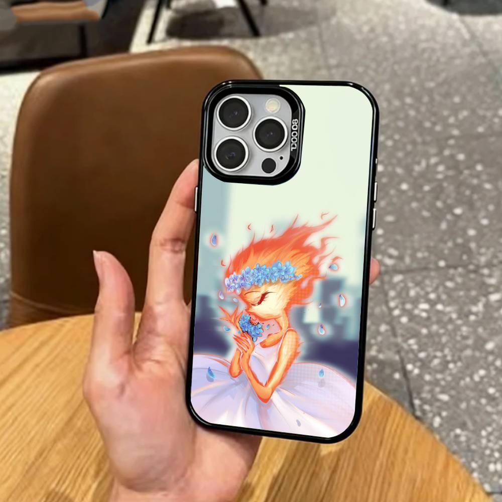 P-Pixar E-Elemental Handyhülle Für iPhone17,16,15,14,13,12,11 Plus,Pro Max Farbige Silberbeschichtete Innenseite Abdeckung