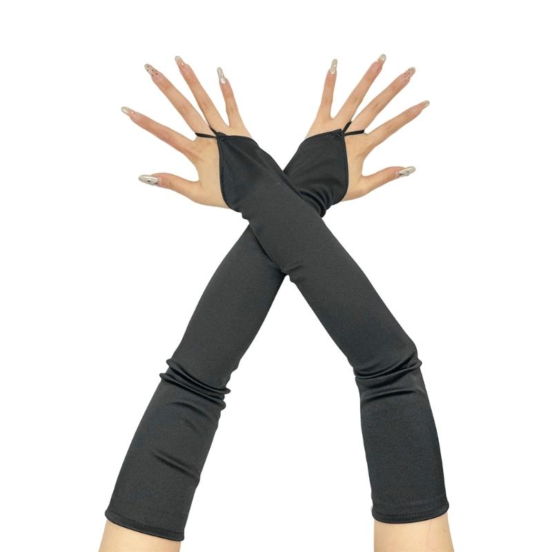 Večerní večeře Saténové rukavice Plesové rukavice Dlouhé rukavice na operu Žena Dáma Tématické plesy Kostým