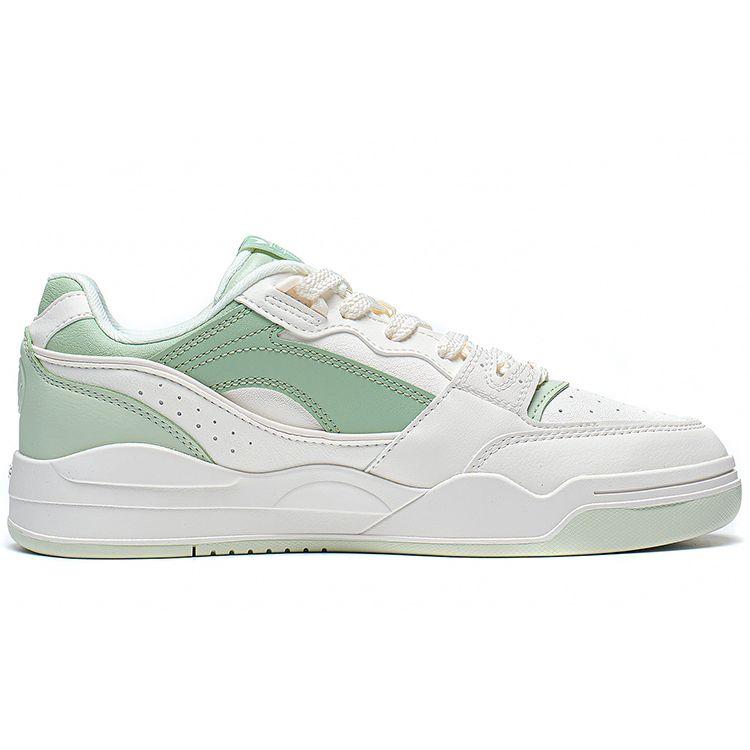 LiNing Moon White Thick Sole Height Increasing Shock Absorbing Non-Slip Wear-Resistant Low-Top Sports Casual Shoes Women Sneaker Green AGCS252-8