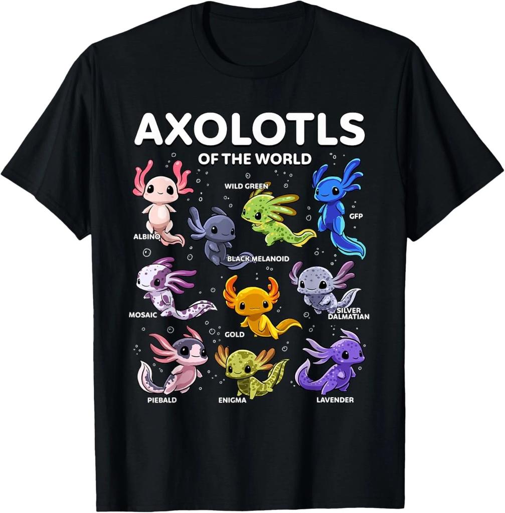 Maglietta Axolotl Kawaii Axolotl del Mondo Animali Axolotl T-Shirt