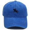 Men'S Washed Cotton Baseball Cap With Ride A Horse Embroidery Dad Hat Sport Golf Cap Sun Hat For Men Uv Blocking Bungee Hat