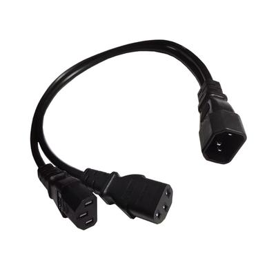 C14 To 2x C13 Splitter C14 Male To C13 Female Power Splitter Adapter Cable Cord IEC320 C14 Male Plug To C13 Female