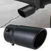 Car Exhaust Muffler Tip Pipe Black Coating Stainless Steel Fit 1.55-2.75 Inch EA