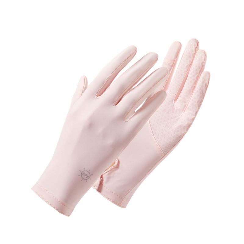 Ice Silk Sun Protection Gloves for Women Summer Outdoor UV Protection  Breathable Touch Screen  Anti Slip  Tram Sports and Cycling Gloves