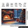 1Pcs Retro Christmas Fireplace Snow Scene Decoration Background Winter Backdrop For Photo Studio Photo Booth Party